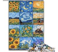 1000 Pieces Jigsaw Puzzle for Adults& Teens Sunflower Collage, Learning Educational Toys Unique Birthday And Gifts for Age 14+ (Size 50x75cm)