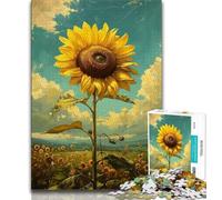 1000 Pieces Jigsaw Puzzle for Adults& Teens Sunflower Jigsaw,Educational Games Home Decoration Suitable for Desktop Decoration 26x38cm