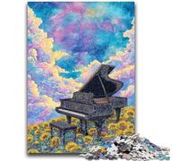 1000 Pieces Jigsaw Puzzle For Adults Teens Sunflower Piano Challenging To Complete But Fun And Humorous Unique Home Decor And Gifts 50x75cm