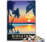 1000 Pieces Jigsaw Puzzle For Adults Teens Sunset in Biscayne Educational Game Challenge Toy Wall Decoration Unique Birthday And Xmas Gifts (size 38x52cm)