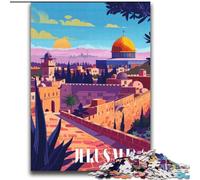 1000 Pieces Jigsaw Puzzle for Adults& Teens Sunset in Jerusalem Decompressing Intellectual Educational Toy Secret Santa Gifts (38x52cm) 1000pcs