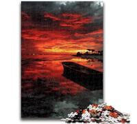 1000 Pieces Jigsaw Puzzle For Adults Teens Sunset Landscape Adult Jigsaw,Challenging Game Toys Wall Decoration Unique Birthday And Xmas Gifts (26x38cm)