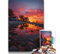 1000 Pieces Jigsaw Puzzle For Adults Teens Sunset Landscape,Learning Educational Toys Family Games Unique Birthday And Gifts (75x50cm)