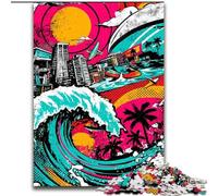 1000 Pieces Jigsaw Puzzle for Adults& Teens Surf Graffiti,learning Educational Is Ideal As A Gift for The Whole Family 50x75cm