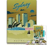 1000 Pieces Jigsaw Puzzle for Adults& Teens Sydney Australia Travel,Toys Educational Games Stress Relieving Unique Birthday And Gifts (75x50cm)
