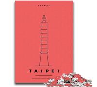 1000 Pieces Jigsaw Puzzle for Adults& Teens Taipei Taiwan for Educational Game Challenge Toy Unique Home Decor And Gifts (size 38x26cm)