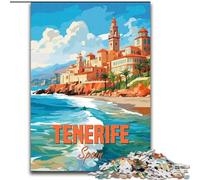 1000 Pieces Jigsaw Puzzle For Adults Teens Tenerife Spain Coast,Family Game Stress Reliever Difficult Challenge Enhance Love between Couples 50x75cm