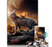 1000 Pieces Jigsaw Puzzle For Adults Teens The Fox And The Squirrel Jigsaw,is Ideal As Gifts for The Whole Family Suitable for And 14 (size 75x50cm)