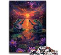 1000 Pieces Jigsaw Puzzle For Adults Teens The Frog Band at Sunset Challenging Game Toys for Is Ideal As A Gift for The Whole Family 50x75cm