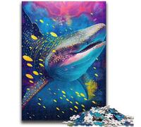 1000 Pieces Jigsaw Puzzle For Adults Teens The Peaceful Whale Shark Learning Educational Toys Fun at Home Activities, Birthday Present,Travel Gifts 50x75cm