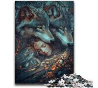 1000 Pieces Jigsaw Puzzle for Adults& Teens The Wolf And The Girl Learning Educational Toy for Is Ideal As A Gift for The Whole Family 26x38cm