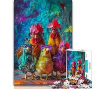 1000 Pieces Jigsaw Puzzle for Adults& Teens Three Chickens Teenager Jigsaw,Suitable for Desktop Decoration for And Age 14 (size 38x26cm)