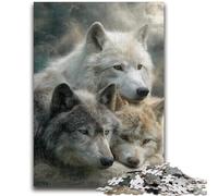 1000 Pieces Jigsaw Puzzle For Adults Teens Three Wolves Educational Game Challenge Toy Wall Decoration Unique Birthday And Xmas Gifts 50x75cm