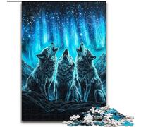 1000 Pieces Jigsaw Puzzle for Adults& Teens Three Wolves, Family Game for And Unique Home Decor And Gifts for Age 14 (Size 26x38cm)