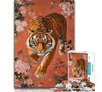 1000 Pieces Jigsaw Puzzle for Adults& Teens Tiger in The Jungle,Challenging To Complete But Fun And Humorous Unique Birthday And Gifts 50x75cm