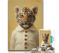 1000 Pieces Jigsaw Puzzle for Adults& Teens Tiger Teenager Jigsaw,Classic Educational Games Beautiful Decoration (size 75x50cm)