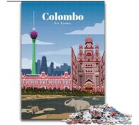 1000 Pieces Jigsaw Puzzle For Adults Teens Travel to Colombo,Educational Games Home Decoration Unique Home Decor And Gifts 38x26cm