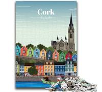 1000 Pieces Jigsaw Puzzle For Adults Teens Travel to Cork Educational Game Challenge Toy Wall Decoration Unique Birthday And Xmas Gifts (size 38x26cm)