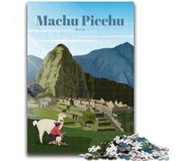 1000 Pieces Jigsaw Puzzle for Adults& Teens Travel to Machu Picchu Adult Puzzles,Family Game Stress Reliever Difficult Challenge Suitable for Couples (50x75cm)