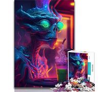 1000 Pieces Jigsaw Puzzle for Adults& Teens Trippy Sci Fi Grandpa Teenager Puzzles,Family Entertainment Toys with Matching Poster And Trivia Sheet (size 75x50cm)