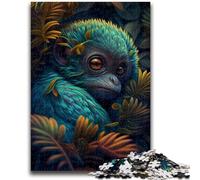 1000 Pieces Jigsaw Puzzle For Adults Teens Tropical Alien Monkey Cyan Help The Brain Exercise Addictive Toys to Cultivate Patience Artists Collection, Fine Art 26x38cm