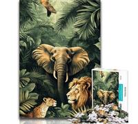 1000 Pieces Jigsaw Puzzle For Adults Teens Tropical Jungle Animals Adult Jigsaw,Challenging Game for The Whole for Women, Gifts for Men (size 75x50cm)