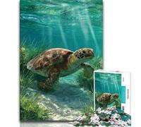 1000 Pieces Jigsaw Puzzle for Adults& Teens Turtle 1000 Pieces for Adults,Fun Games Wall Decoration Unique Birthday And Xmas Gifts (size 38x26cm)