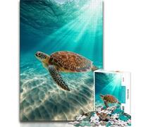 1000 Pieces Jigsaw Puzzle for Adults& Teens Turtle in The Ocean Teenager Jigsaw,Suitable for Desktop Decoration for And Age 14 (size 75x50cm)