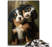 1000 Pieces Jigsaw Puzzle for Adults& Teens Two Puppies Learning Educational Toy for Is Ideal As A Gift for The Whole Family 50x75cm