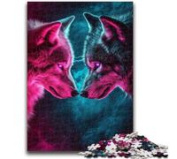 1000 Pieces Jigsaw Puzzle For Adults Teens Two Wolves Teenager Puzzles,Educational Toy Funny Family Games Unique Home Decor (50x75cm)