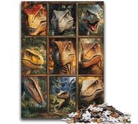 1000 Pieces Jigsaw Puzzle for Adults& Teens Tyrannosaurus Rex Collage Educational Stress Relief Toy Parent-child Interaction for And Age 14 50x75cm