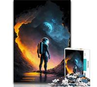 1000 Pieces Jigsaw Puzzle for Adults& Teens Universe Astronaut Teenager Jigsaw,Classic Educational Games Beautiful Decoration (size 75x50cm)