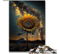 1000 Pieces Jigsaw Puzzle For Adults Teens Universe Sunflower, Learning Educational for Is Ideal As A Gift for The Whole Family (Size 26x38cm)