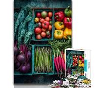 1000 Pieces Jigsaw Puzzle for Adults& Teens Vegetable Collage,Educational Games Home Decoration Educational Game for Birthday,Chrismas (75x50cm)