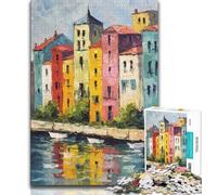 1000 Pieces Jigsaw Puzzle For Adults Teens Venice, Italy,Stress Reliever Difficult Challenge Every Piece Is Unique - Challenging Family Fun Game 38x26cm