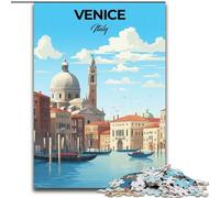 1000 Pieces Jigsaw Puzzle for Adults& Teens Venice Italy Travel Print Decompressing Intellectual Educational Toy Secret Santa Gifts (26x38cm) 1000pcs