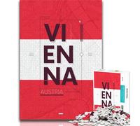 1000 Pieces Jigsaw Puzzle for Adults& Teens Vienna Austria,Learning Educational Toys Family Games Suitable for Desktop Decoration (75x50cm)