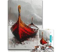 1000 Pieces Jigsaw Puzzle for Adults& Teens Viking Drakkar Boat,Educational Games Home Decoration Is Ideal As A Gift for The Whole Family 50x75cm