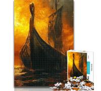 1000 Pieces Jigsaw Puzzle For Adults Teens Viking Drakkar Boat Teenager Puzzles,Educational Toy Funny Family Games Unique Home Decor 50x75cm