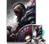 1000 Pieces Jigsaw Puzzle For Adults Teens Viking Knight Shield Teenager Puzzles,Educational Toy Funny Family Games Unique Home Decor 26x38cm