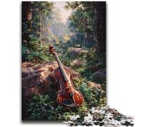 1000 Pieces Jigsaw Puzzle for Adults& Teens Violin in The Forest Learning Educational Toys Family Games Gifts for Friends And Family 50x75cm