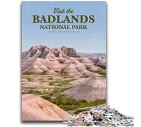 1000 Pieces Jigsaw Puzzle For Adults Teens Visit Badlands Help The Brain Exercise Addictive Toys to Cultivate Patience Artists Collection, Fine Art (size 38x52cm)