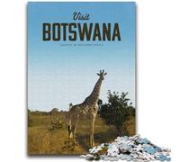 1000 Pieces Jigsaw Puzzle for Adults& Teens Visit Botswana 1000 Pieces for Adults,Fun Activity for Home, Rainy Days Toys, Birthday Gifts (26x38cm)