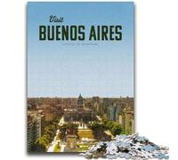 1000 Pieces Jigsaw Puzzle for Adults& Teens Visit Buenos Aires 1000 Pieces for Adults,Fun Activity for Home, Rainy Days Toys, Birthday Gifts (26x38cm)