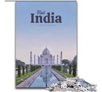 1000 Pieces Jigsaw Puzzle for Adults& Teens Visit India,Educational Games Home Decoration for Is Ideal As A Gift for The Whole Family 50x75cm