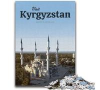 1000 Pieces Jigsaw Puzzle for Adults& Teens Visit Kyrgyzstan Adult Puzzles,Family Game Stress Reliever Difficult Challenge Suitable for Couples (26x38cm)