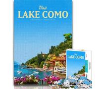 1000 Pieces Jigsaw Puzzle For Adults Teens Visit Lake Como,Help The Brain Exercise Addictive Toys to Cultivate Patience Wall Decoration (75x50cm)