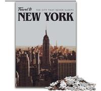1000 Pieces Jigsaw Puzzle for Adults& Teens Visit New York Decompressing Intellectual Educational Toy Secret Santa Gifts (26x38cm) 1000pcs