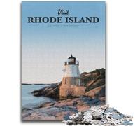 1000 Pieces Jigsaw Puzzle for Adults& Teens Visit Rhode Island Educational Stress Relief Toy Parent-child Interaction for And Age 14 (size 38x26cm)