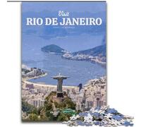 1000 Pieces Jigsaw Puzzle for Adults& Teens Visit Rio De Janeiro Decompressing Intellectual Educational Toy Secret Santa Gifts (50x75cm) 1000pcs